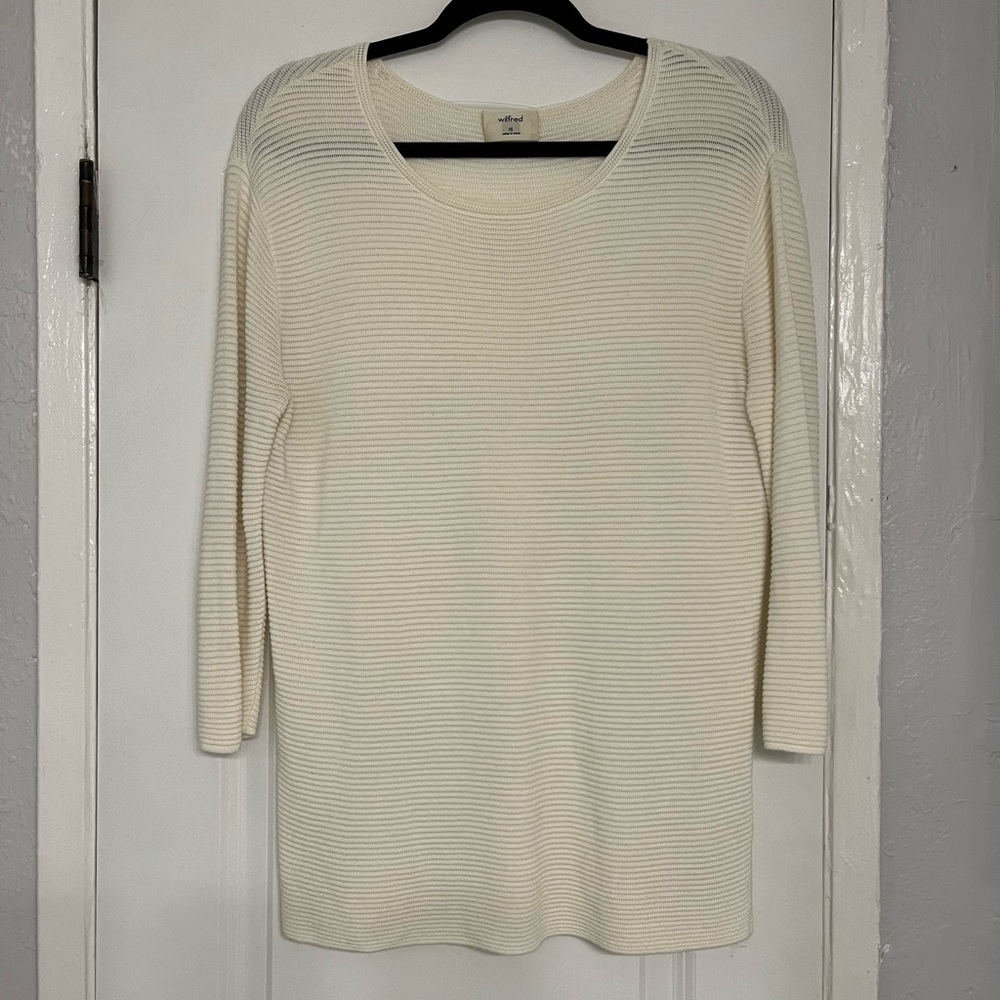 Wilfred Aritzia Linen Blend Knit Top